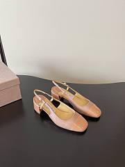 Jimmy Choo Elisa Sling Back 45 Patent Leather Pumps Nude - 2