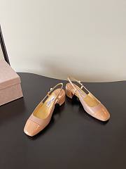 Jimmy Choo Elisa Sling Back 45 Patent Leather Pumps Nude - 4