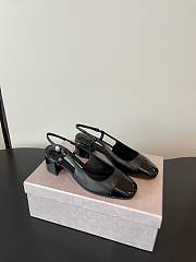 Jimmy Choo Elisa Sling Back 45 Patent Leather Pumps Black - 1