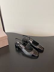 Jimmy Choo Elisa Sling Back 45 Patent Leather Pumps Black - 6