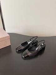 Jimmy Choo Elisa Sling Back 45 Patent Leather Pumps Black - 2