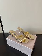 Jimmy Choo Skye 70 Vintage Metallic Leather Sandals Gold  - 1