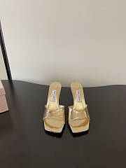 Jimmy Choo Skye 70 Vintage Metallic Leather Sandals Gold  - 2