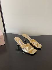 Jimmy Choo Skye 70 Vintage Metallic Leather Sandals Gold  - 4