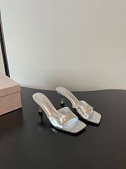 Jimmy Choo Skye 70 Vintage Metallic Leather Sandals Silver - 2