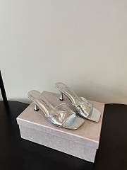 Jimmy Choo Skye 70 Vintage Metallic Leather Sandals Silver - 3