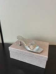 Jimmy Choo Skye 70 Vintage Metallic Leather Sandals Silver - 5