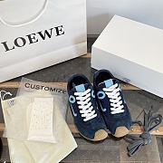 Loewe Ballet Runner 2.0 In Nylon And Calfskin Navy Blue/Turquoise - 2