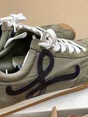 Loewe Ballet Runner 2.0 in Nylon and Calfskin Green - 5
