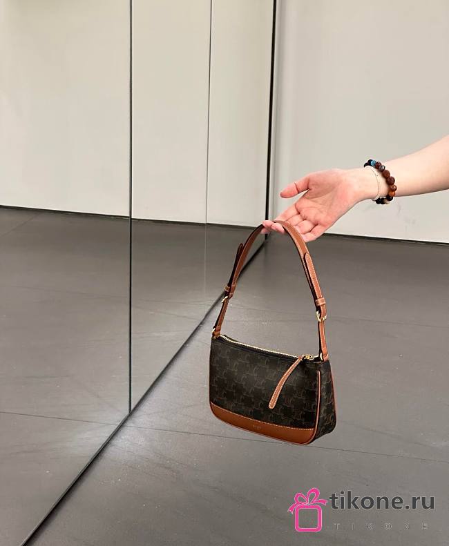 Celine Ava Bag in Triomphe Canvas - 21.5x16x13.5cm - 1