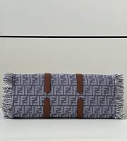 Fendi Summer Tote Blue Denim Effect FF Jacquard Bag - 37x29x16cm - 3