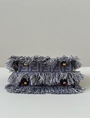 Peekaboo ISeeU Petite Blue Denim Effect FF Jacquard Bag - 27x15x6cm - 3
