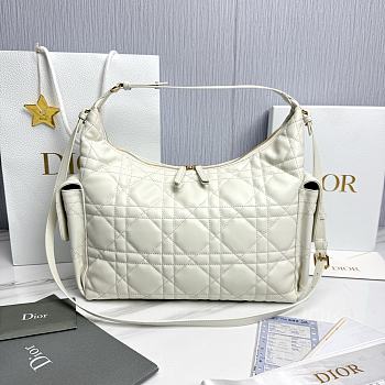 Dior Large D-Dream Bag White Macrocannage Lambskin - 38x24x15cm