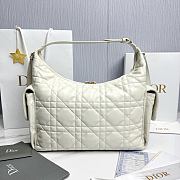 Dior Large D-Dream Bag White Macrocannage Lambskin - 38x24x15cm - 5
