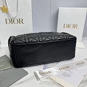 Dior Large D-Dream Bag Black Macrocannage Lambskin - 38x24x15cm - 4