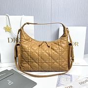 Dior Large D-Dream Bag Brown Macrocannage Lambskin - 38x24x15cm - 1