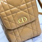 Dior Large D-Dream Bag Brown Macrocannage Lambskin - 38x24x15cm - 5