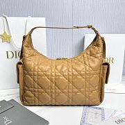 Dior Large D-Dream Bag Brown Macrocannage Lambskin - 38x24x15cm - 4