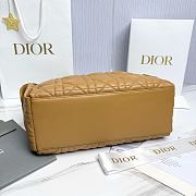 Dior Large D-Dream Bag Brown Macrocannage Lambskin - 38x24x15cm - 3