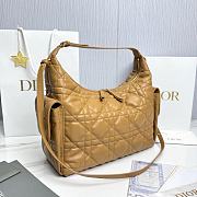 Dior Large D-Dream Bag Brown Macrocannage Lambskin - 38x24x15cm - 2