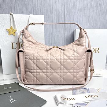 Dior Large D-Dream Bag Pink Macrocannage Lambskin - 38x24x15cm