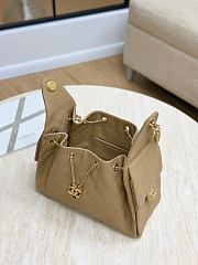 Chanel 25 Handbag Small Grained Calfskin Gold Tone Metal Dark Beige - 30x26x14cm - 6