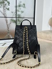 Chanel 25 Medium Backpack Grained Calfskin & Gold Tone Metal Black - 23x23x14cm - 2