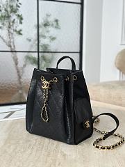 Chanel 25 Medium Backpack Grained Calfskin & Gold Tone Metal Black - 23x23x14cm - 6