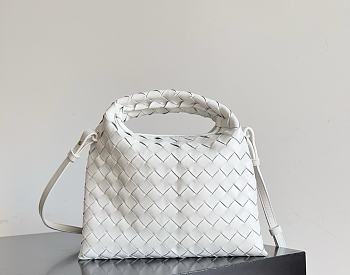 Bottega Veneta Mini Hop White - 25.5x14.5x11cm