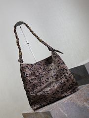 YSL Amalia In Silk Twill Navy Multicolor - 50x42x1cm - 5