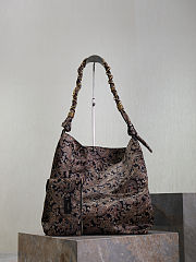 YSL Amalia In Silk Twill Navy Multicolor - 50x42x1cm - 2