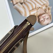 Fendi Baguette Pouch Brown Jacquard FF Fabric Clutch With Chain - 20x13x3cm - 4