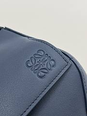 Loewe Small Puzzle Bumbag In Classic Calfskin Indigo Dye - 24x16x10.5cm - 3
