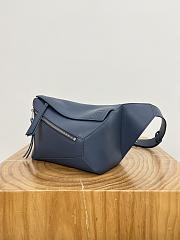 Loewe Small Puzzle Bumbag In Classic Calfskin Indigo Dye - 24x16x10.5cm - 2