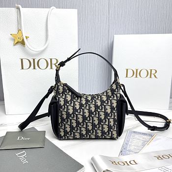 D-Dream Mini Bag Blue Dior Oblique Jacquard - 21x14x10cm
