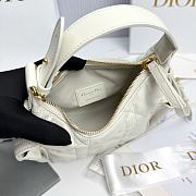 Dior D-Dream Mini White Macrocannage Lambskin - 21x14x10cm - 6
