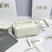 Dior D-Dream Mini White Macrocannage Lambskin - 21x14x10cm - 5