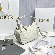 Dior D-Dream Mini White Macrocannage Lambskin - 21x14x10cm - 3
