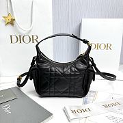 Dior D-Dream Mini Black Macrocannage Lambskin - 21x14x10cm - 1