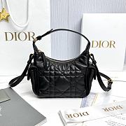 Dior D-Dream Mini Black Macrocannage Lambskin - 21x14x10cm - 5