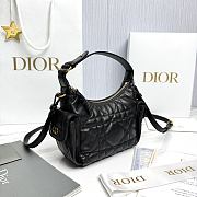 Dior D-Dream Mini Black Macrocannage Lambskin - 21x14x10cm - 3