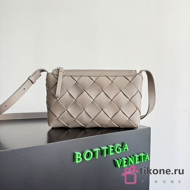 Bottega Veneta Diago Zipped Messenger Limestone - 25x15x5cm - 1