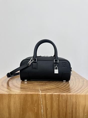 Loewe Amazona 23 Cropped Bag in Shiny Calfskin Black - 23x11x10cm