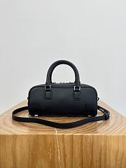 Loewe Amazona 23 Cropped Bag in Shiny Calfskin Black - 23x11x10cm - 2