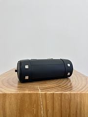 Loewe Amazona 23 Cropped Bag in Shiny Calfskin Black - 23x11x10cm - 3