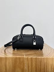 Loewe Amazona 23 Cropped Bag in Shiny Calfskin Black - 23x11x10cm - 4