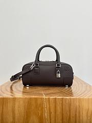 Loewe Amazona 23 Cropped Bag in Shiny Calfskin Dark Brown - 23x11x10cm - 6