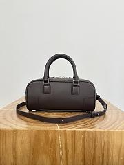 Loewe Amazona 23 Cropped Bag in Shiny Calfskin Dark Brown - 23x11x10cm - 3