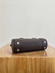 Loewe Amazona 23 Cropped Bag in Shiny Calfskin Dark Brown - 23x11x10cm - 2