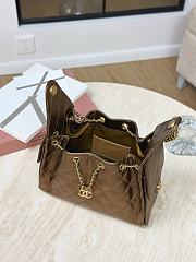 Chanel 25 Small Handbag Metallic Grained Calfskin & Gold Metal Dark Gold - 30x26x14cm - 2